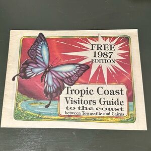 Vintage 1987 Australian Australia Butterfly Visitor Guide to the Coast Magazine